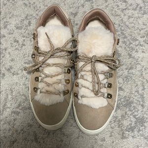 Zara faux fur sneakers
